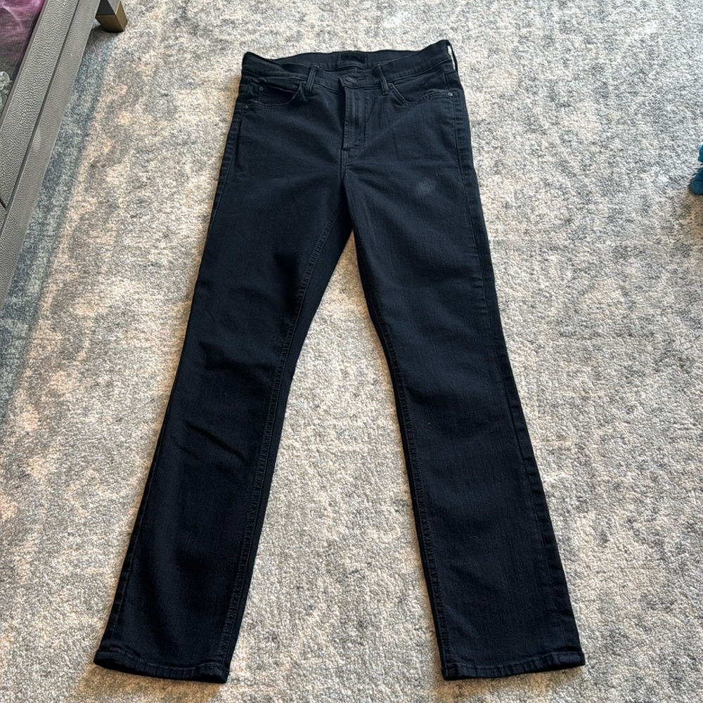 Mother Mid Ride Dazzler Women's Black Jeans in Not Guilty - Picture 4 of 16